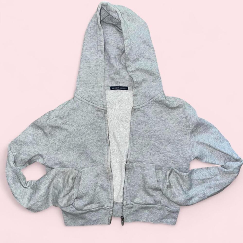 Brandy melville gray zip up